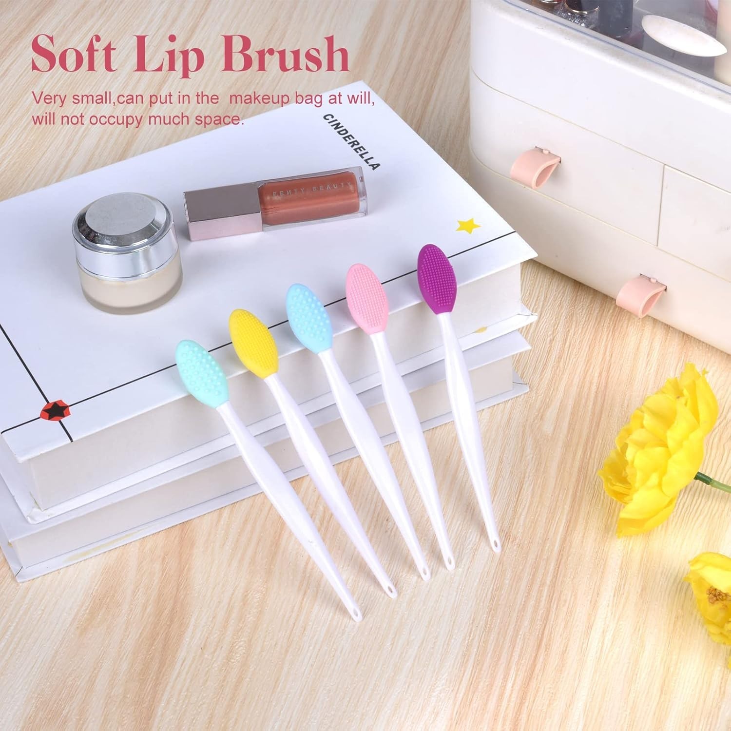 5-Piece Silicone Facial Cleansing Brush Set for Exquisite Lip Care & Exfoliation