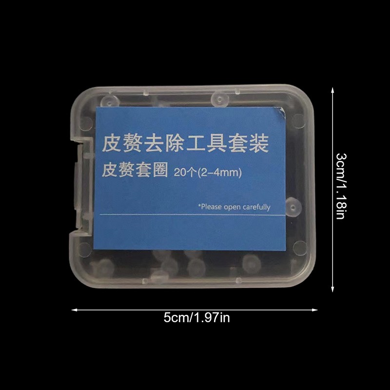 20Pcs Skin Tag Removal Rubber Bands Safe Micro Band Non Toxic Mole Wart Skin