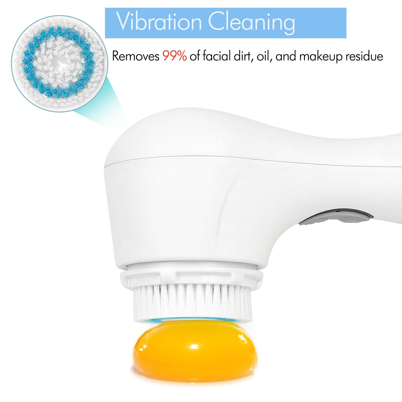 Microtree Electric Facial Cleansing Brush No Rotation Sonic Vibrating
