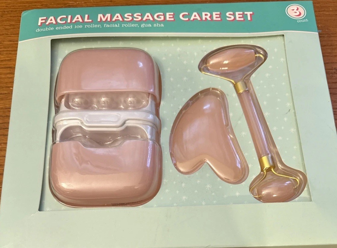 Vivitar Facial Set Pink Massage And Relax, 3-piece Set