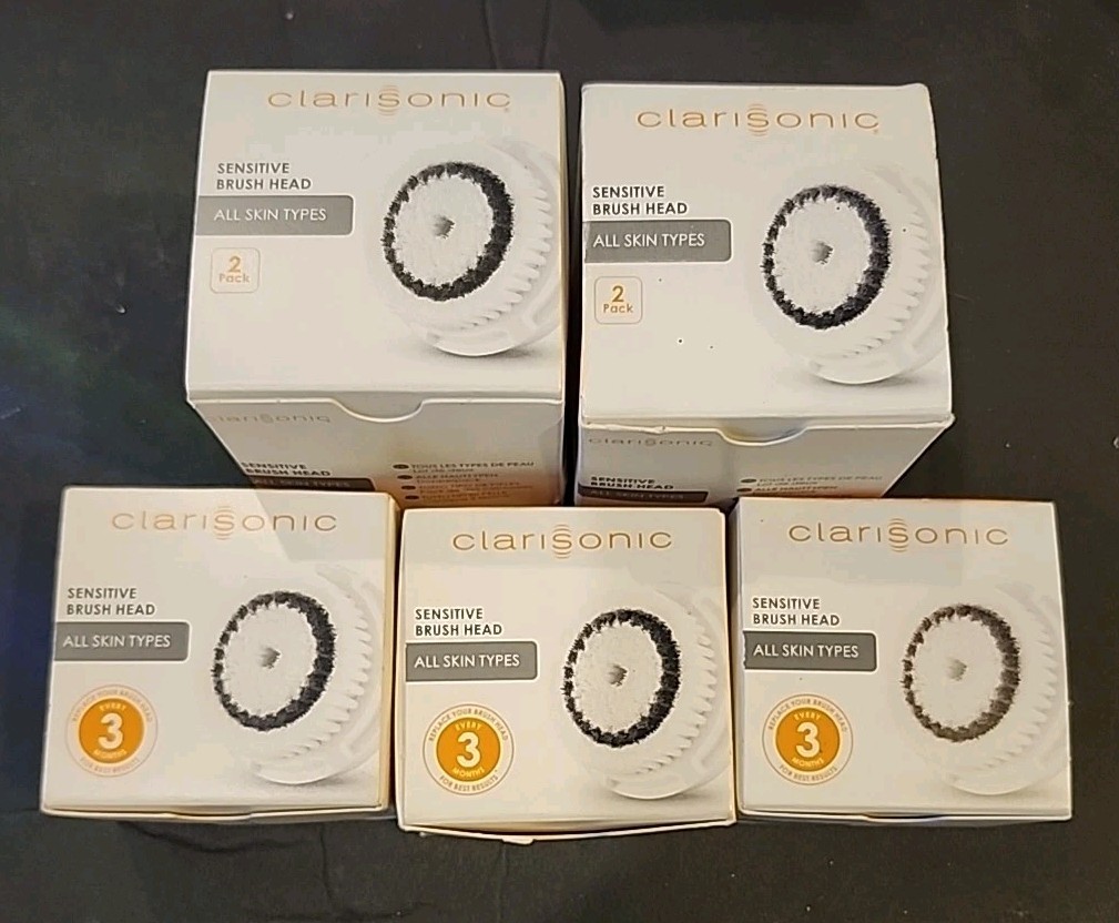 Clarisonic Replacement Sensitive Brush Heads All Skin Types Lot Of 7 Heads NEW