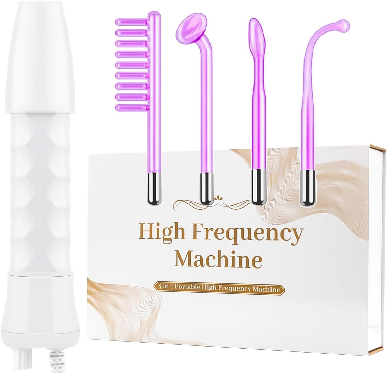 Facial Tool Device 4 Tubes Violet Home Use Face Massager for Women Men