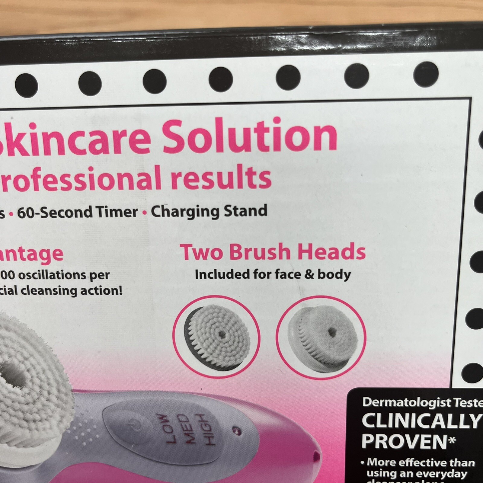 Conair Just Shine Justice Sonic Skincare Solution Cleansing Brush NEW