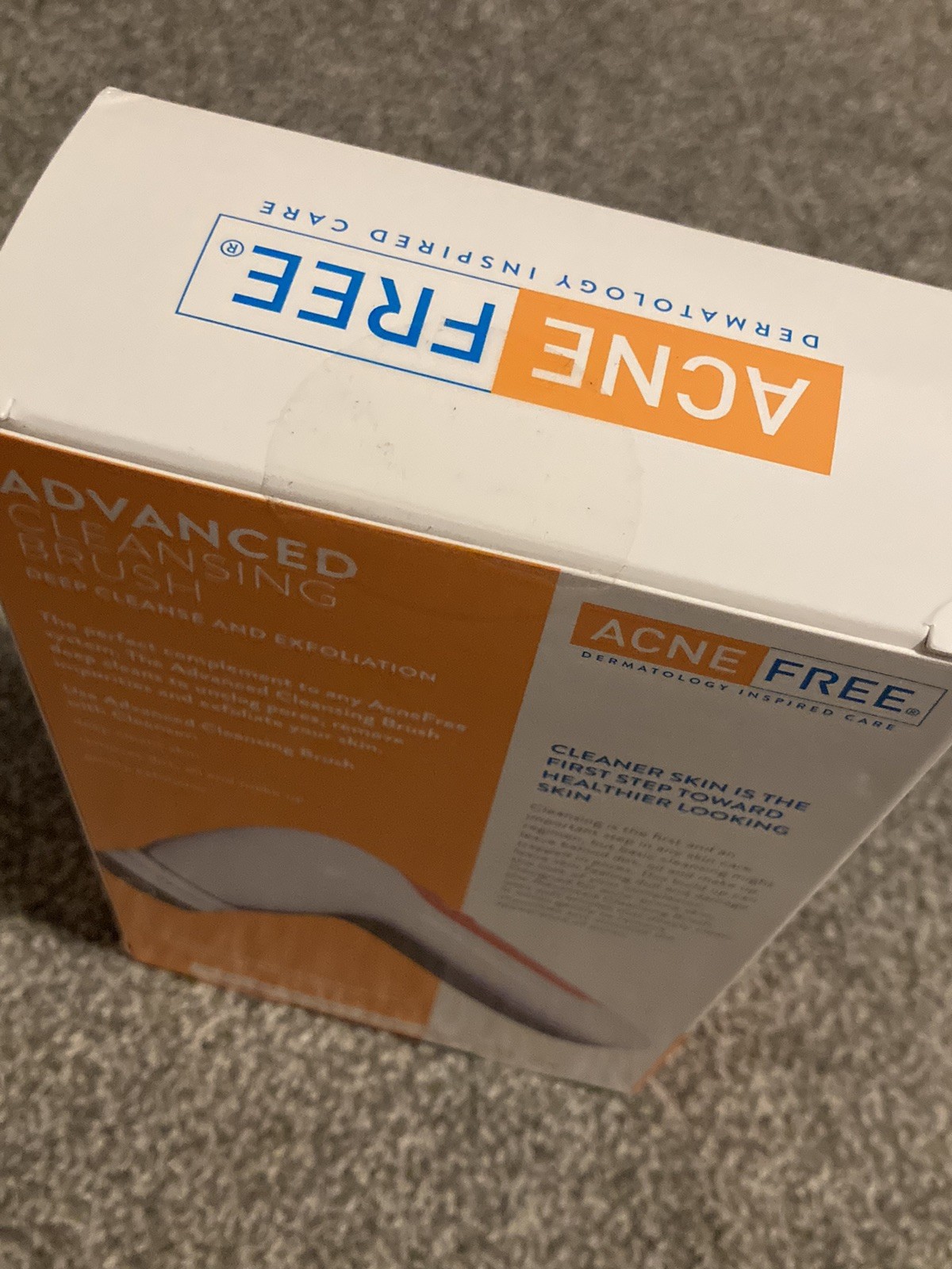 Acne Free Advanced Cleansing Brush 2-Speed Battery Operated White NEW IN BOX