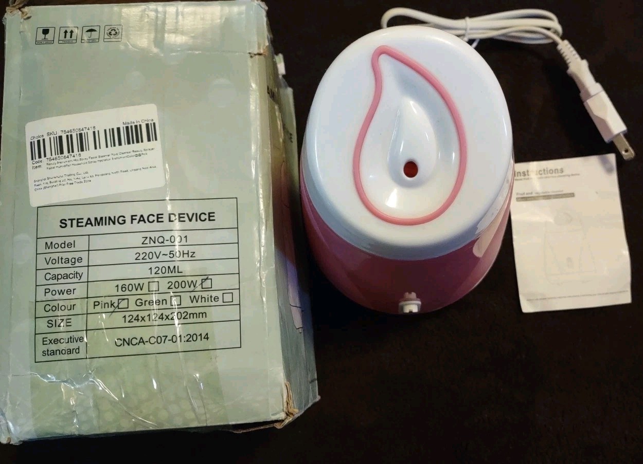 Steaming Face Device Pink Face Steamer/Pore Cleaner