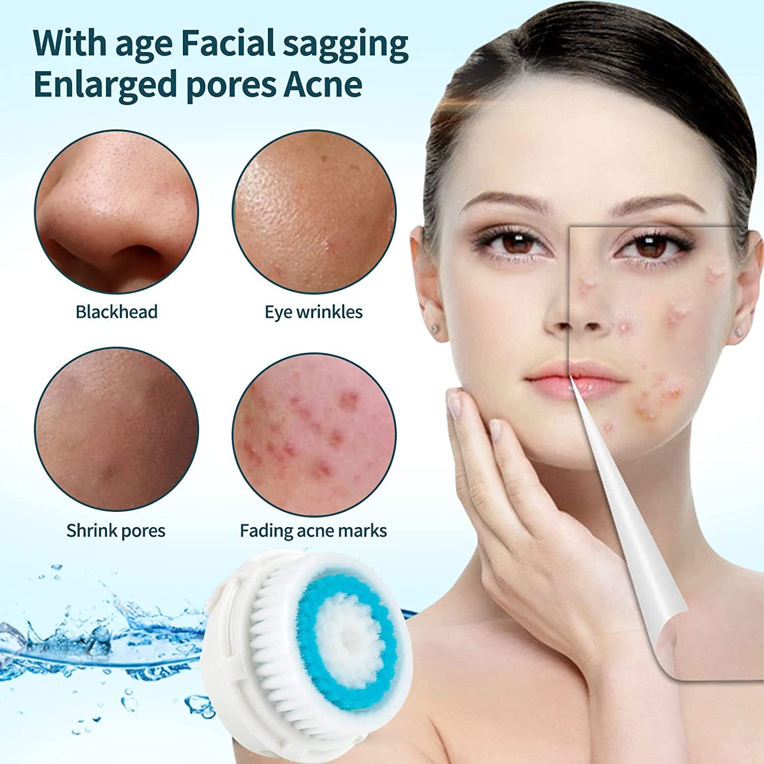 12 Pack Deep Pore Replacement Brush Head Fit Clarisonic Mia 1 2 3 ！