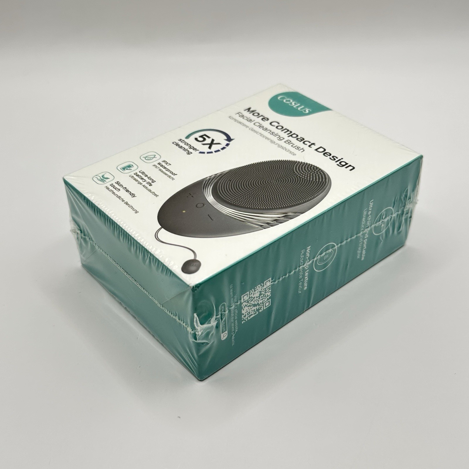 COSLUS Facial Cleansing Brush Face Scrubber : Portable Silicone Waterproof Recha