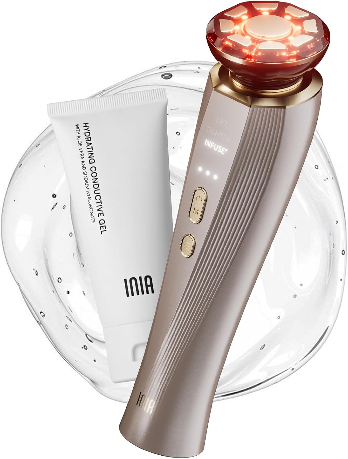 Flare 3-In-1 Microcurrent Facial Device Red Light Therapy for Face and Neck Mass