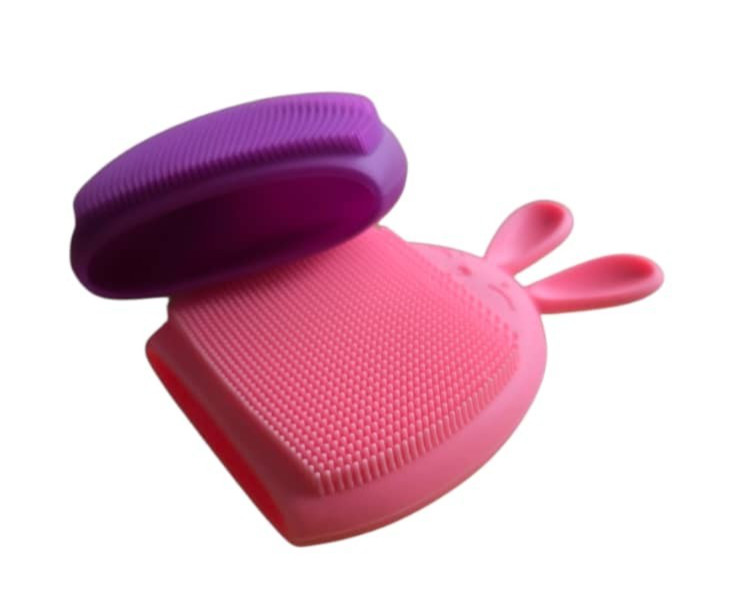 2x Ells Silicone Facial Cleansing Brush (Pink & Purple)