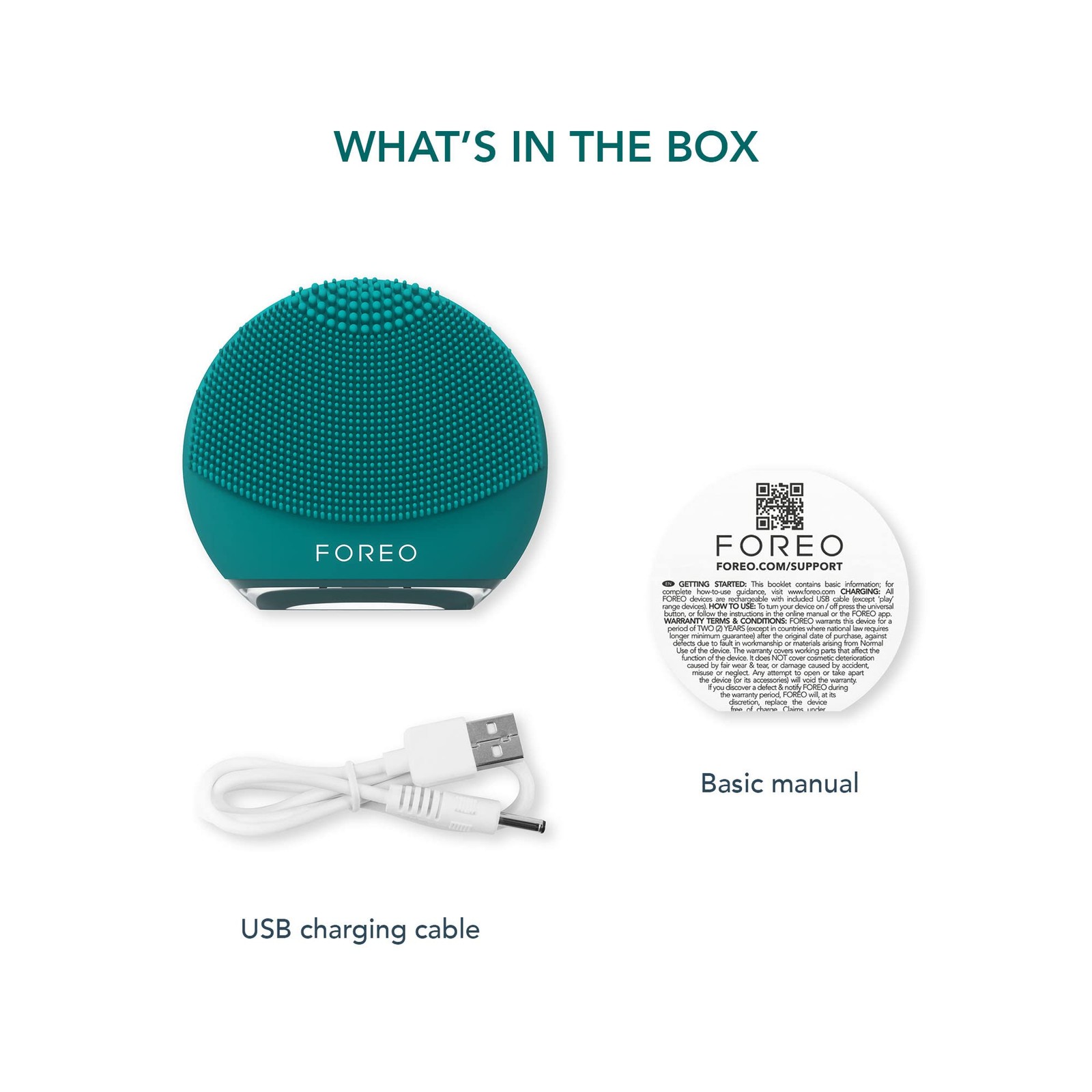 FOREO Luna 4 go Face Cleansing Brush & Firming Massager – Premium Evergreen
