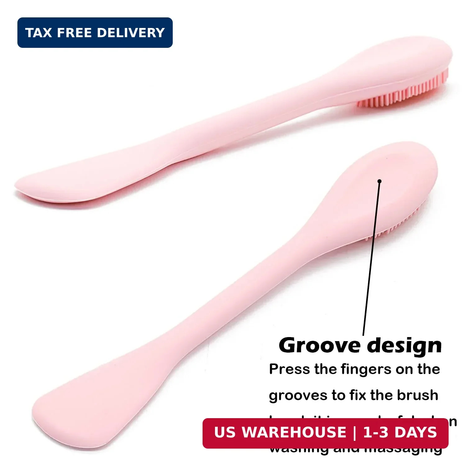 RamPula Facial Cleansing Brush, 2 in 1 Silicone Face Mask Brush & Face Scrubber,