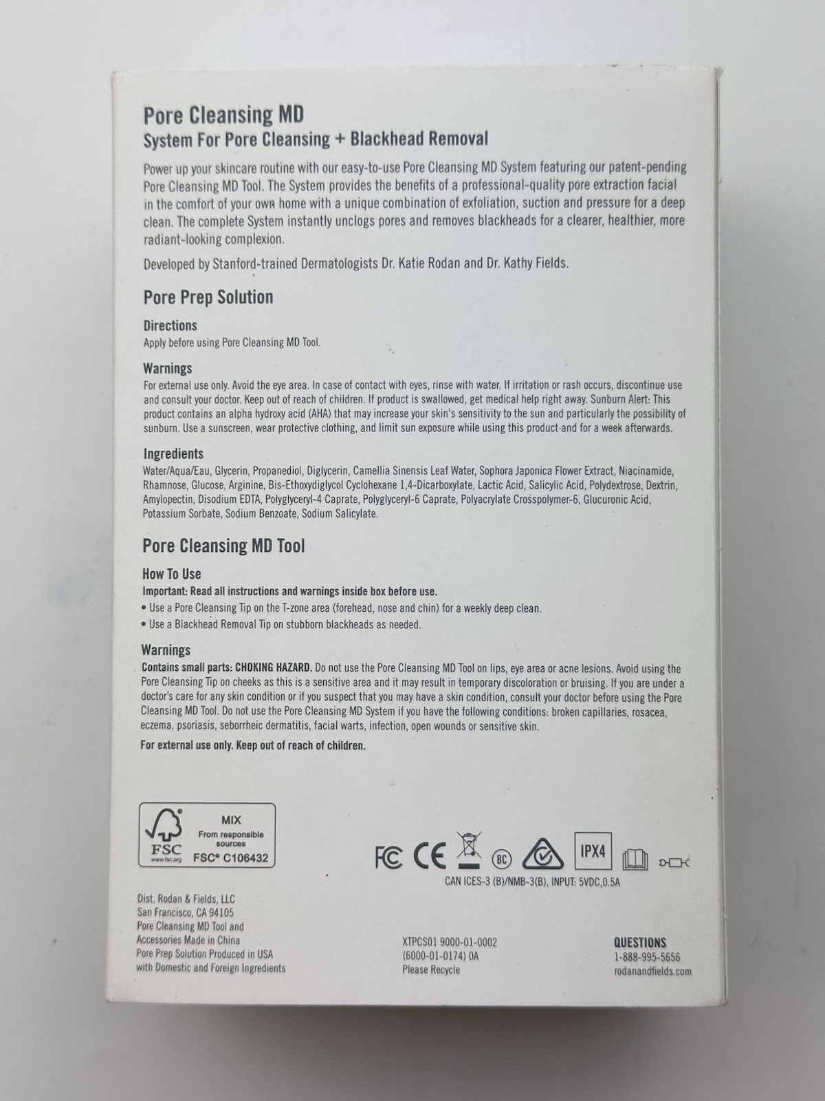 Rodan + Fields Pore Cleansing MD System with Charger, Solution, & Brand New Tips