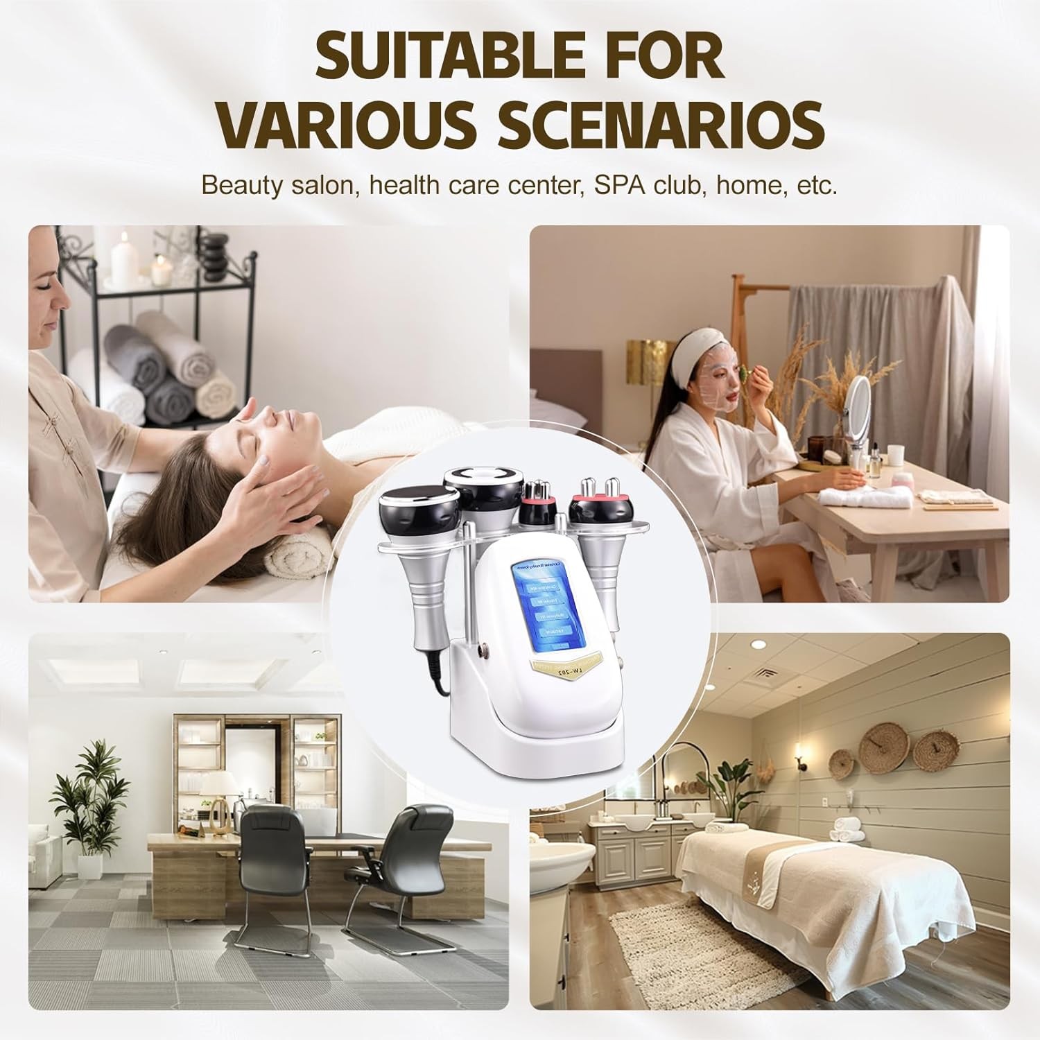4 Function Handles Facial Beauty Device Home Salon Delicate