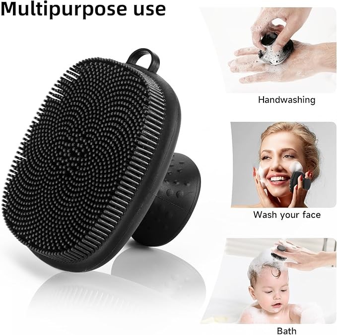 Silicone Face Scrubber for Men – Manual Waterproof Facial Cleansing Brush