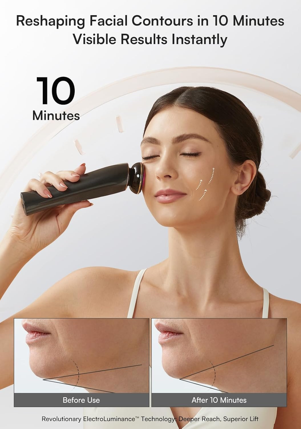 Youthful Glow 3-in-1 Micro-Current Facial Device for Wrinkle & Puffiness Relief