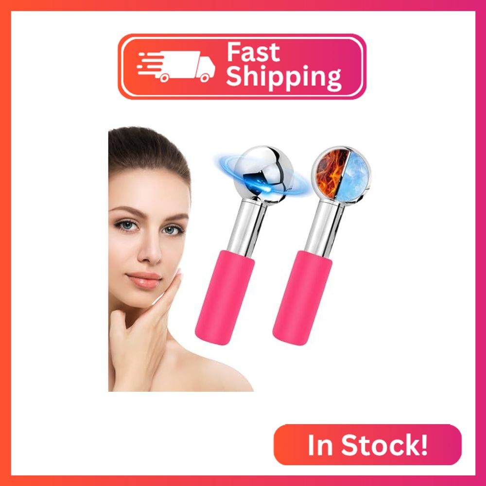 CGBE 360 Rotating Ice Globes for Face, Food-Grade Stainless Steel Facial Globes