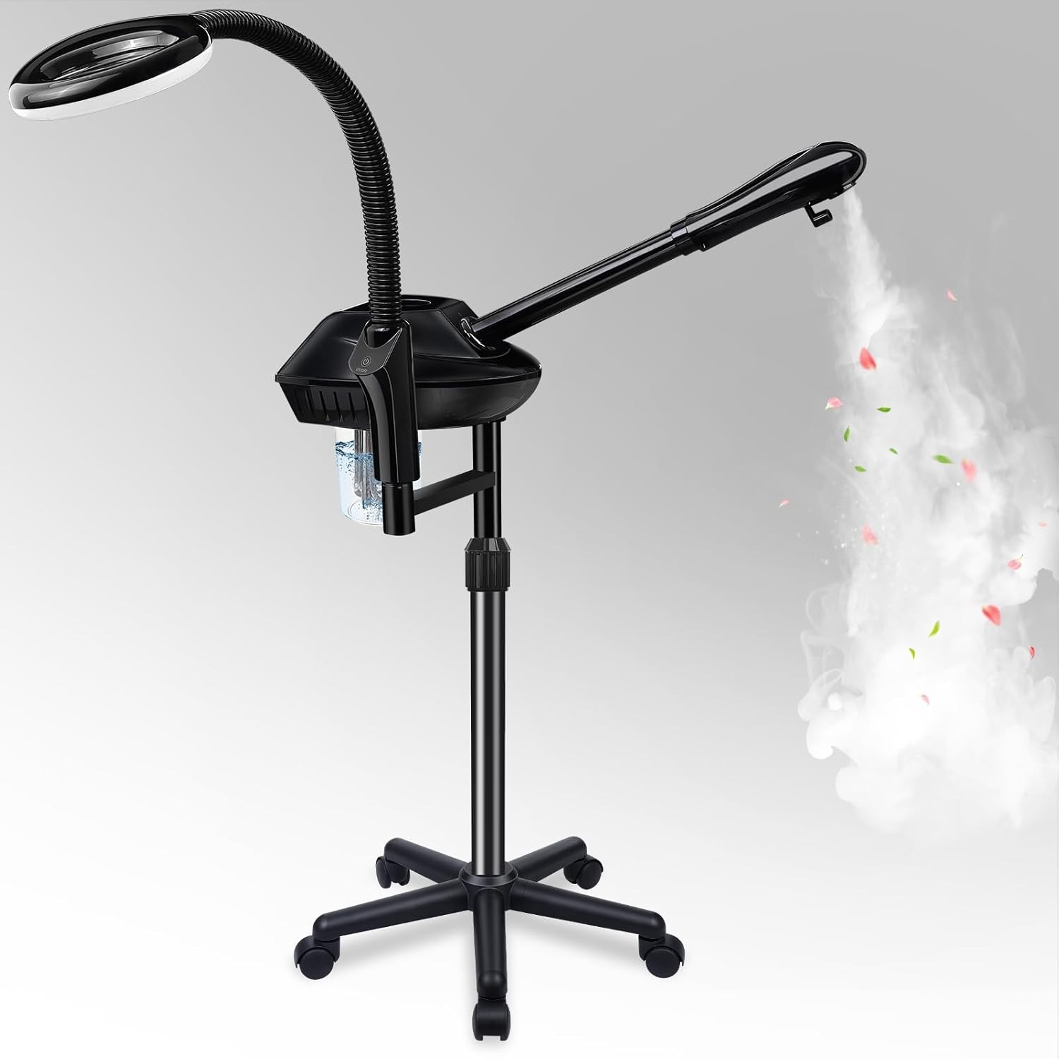 Professional Facial Steamer on Wheels 2 in 1 Magnifying