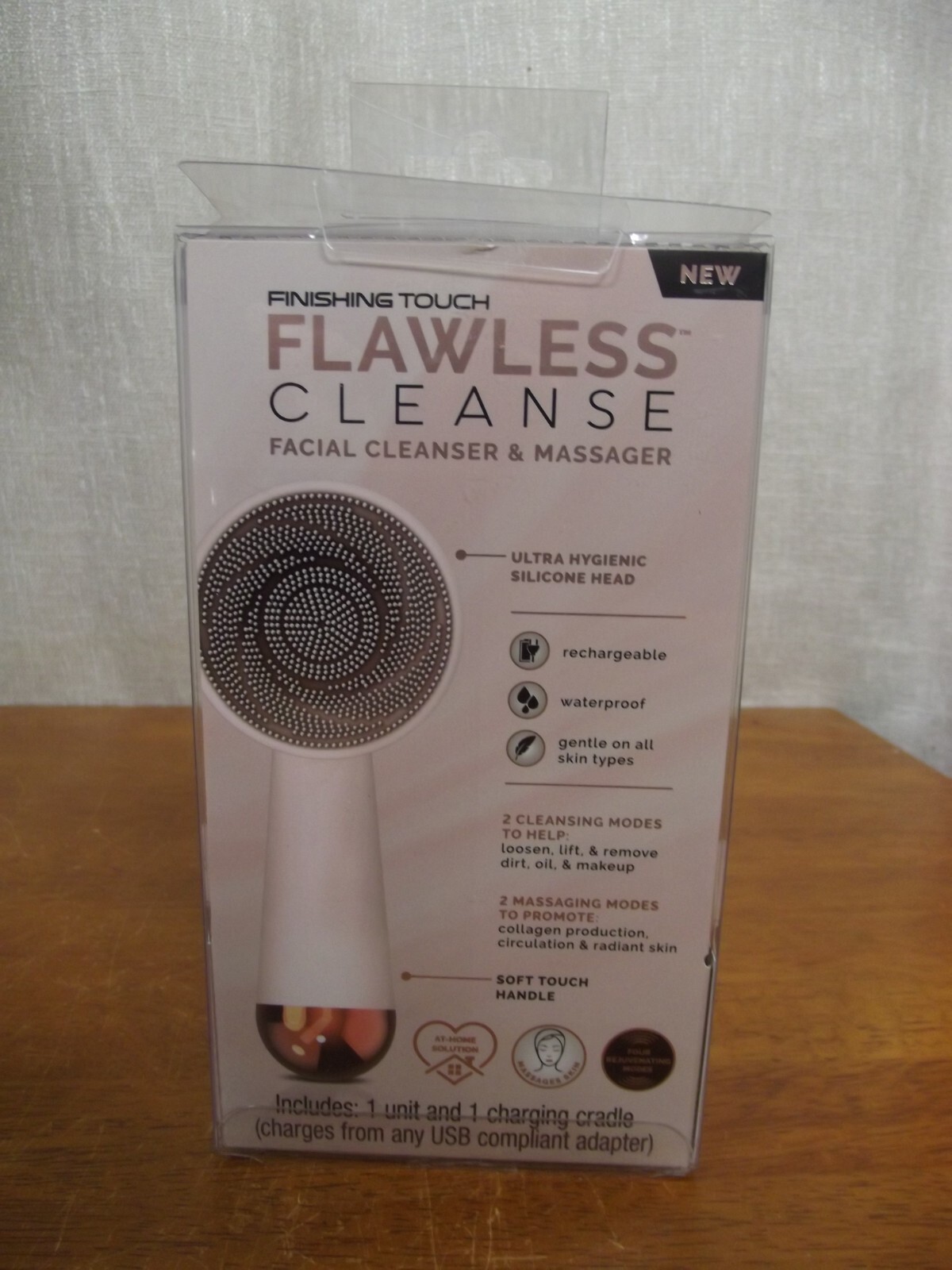 Flawless Cleanse Facial Cleanser & Massager Rechargeable Waterproof Rejuvenating
