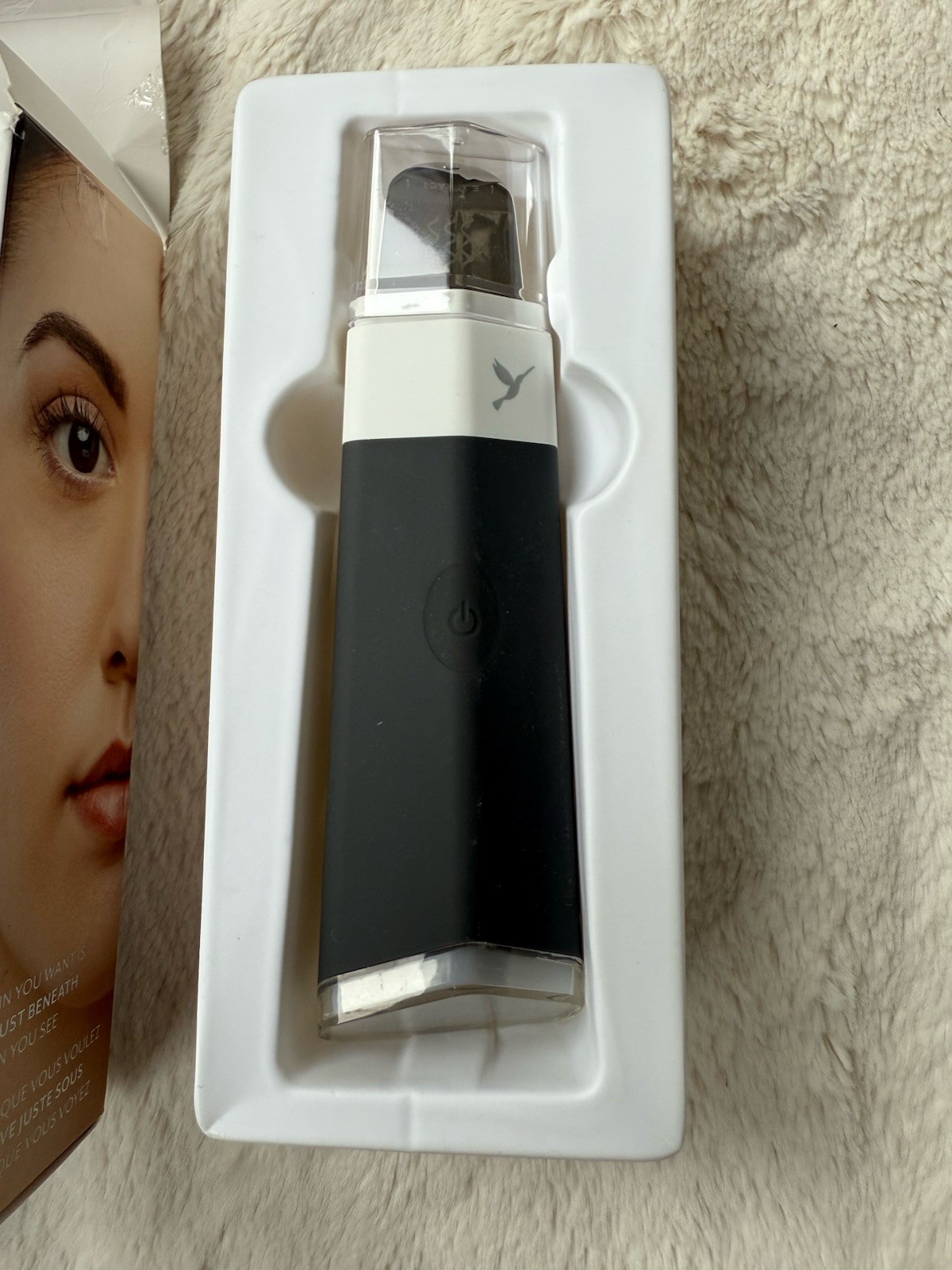 NEW DERMAFLASH DermaPore+ Ultrasonic Pore Extractor Charcoal