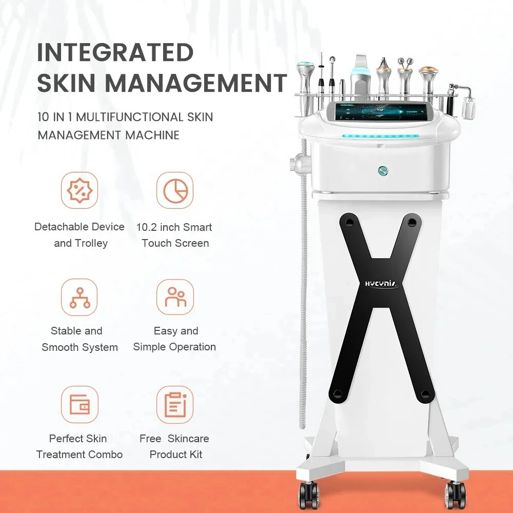 9 in 1 Hydra Machine Aqua Facial Device Beauty Health Aquaskin Smart Oxygen Jet