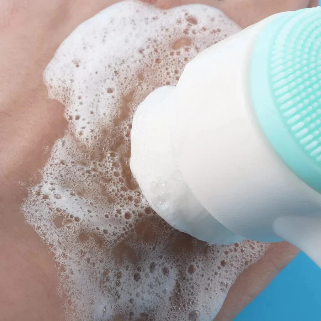 2 in 1 Manual Facial Cleansing Brush Double Side Skin Care Face Brush Silicone