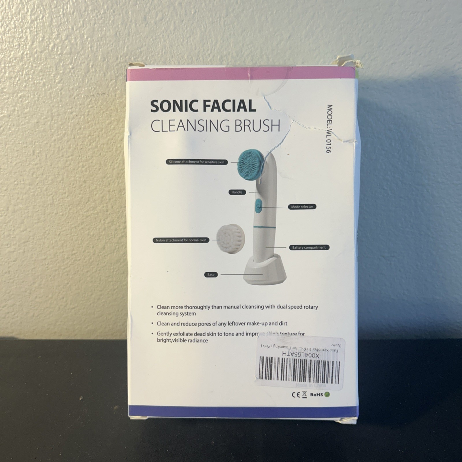 Sonic Facial Cleansing Brush Wl 0156 Gently Waterproof Vibration Modes Massage