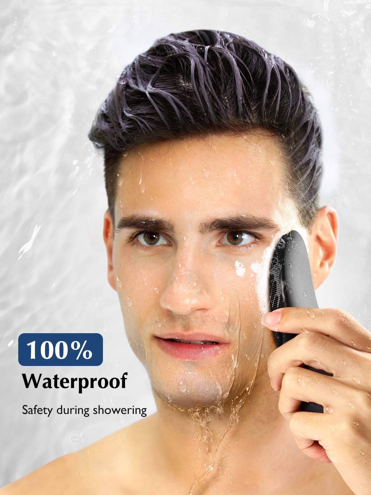 Portable Waterproof Silicone Face Scrubber – Rechargeable Facial Cleansing Brush