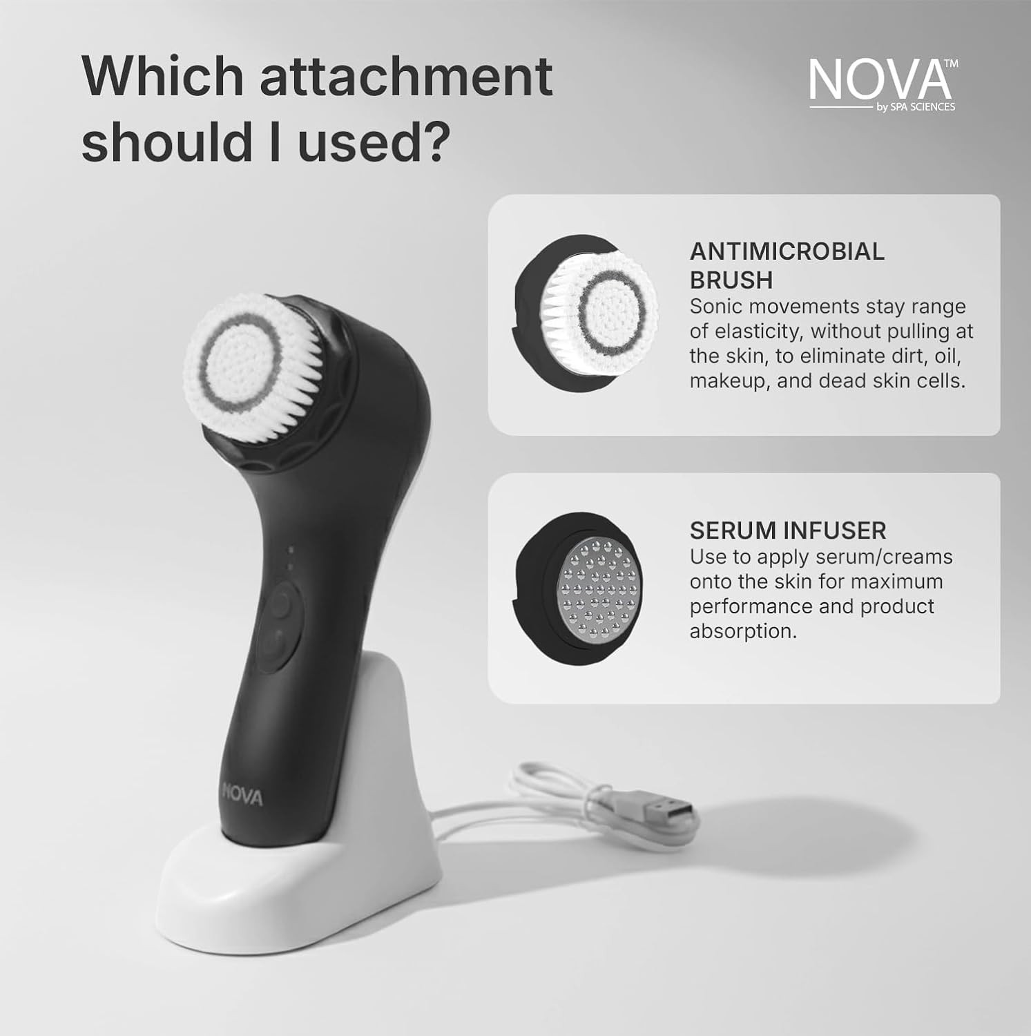 Facial Cleansing Brush with Bristles & Infusion System