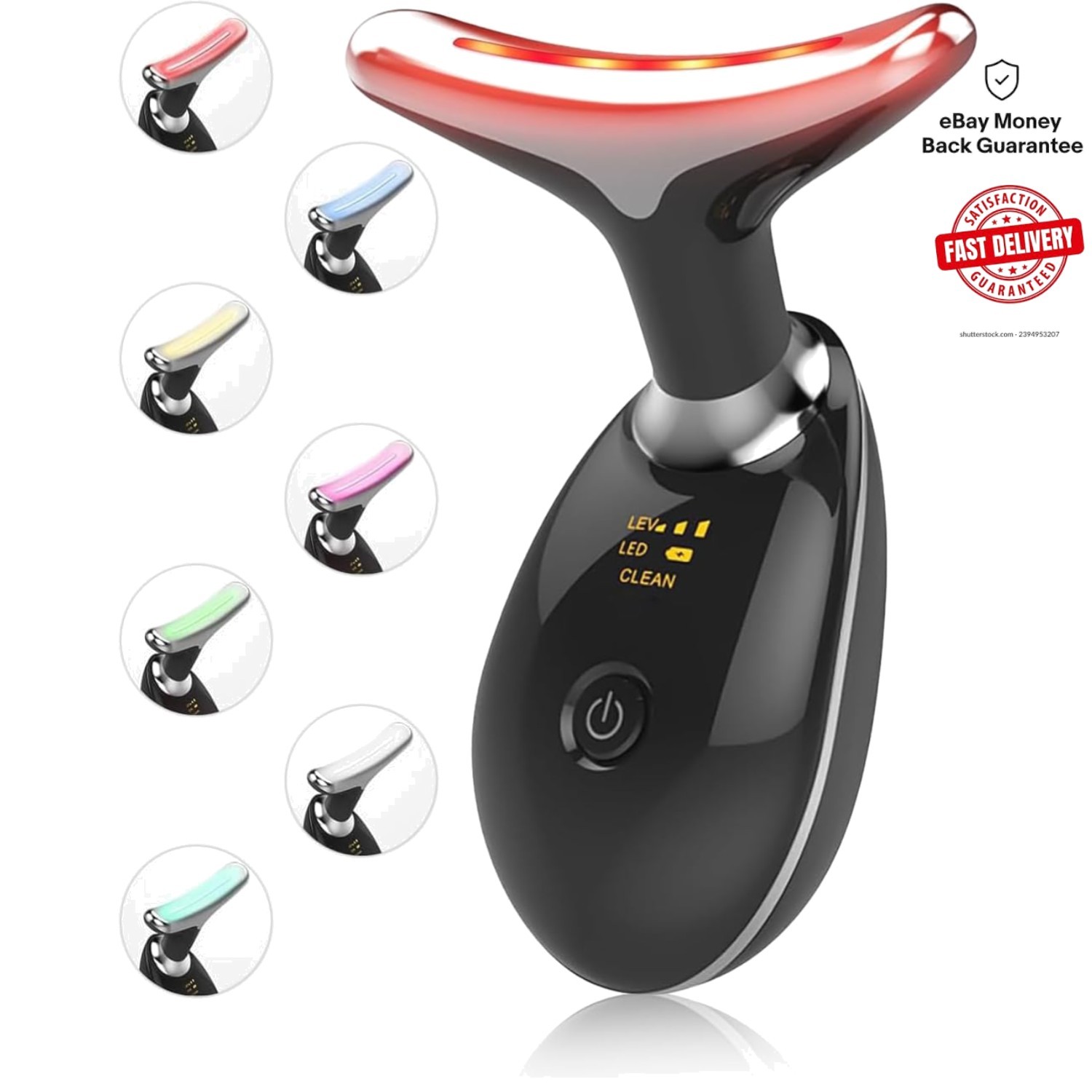 7 Color LED Facial Beauty Device – Vibration & Heating for Radiant Skin