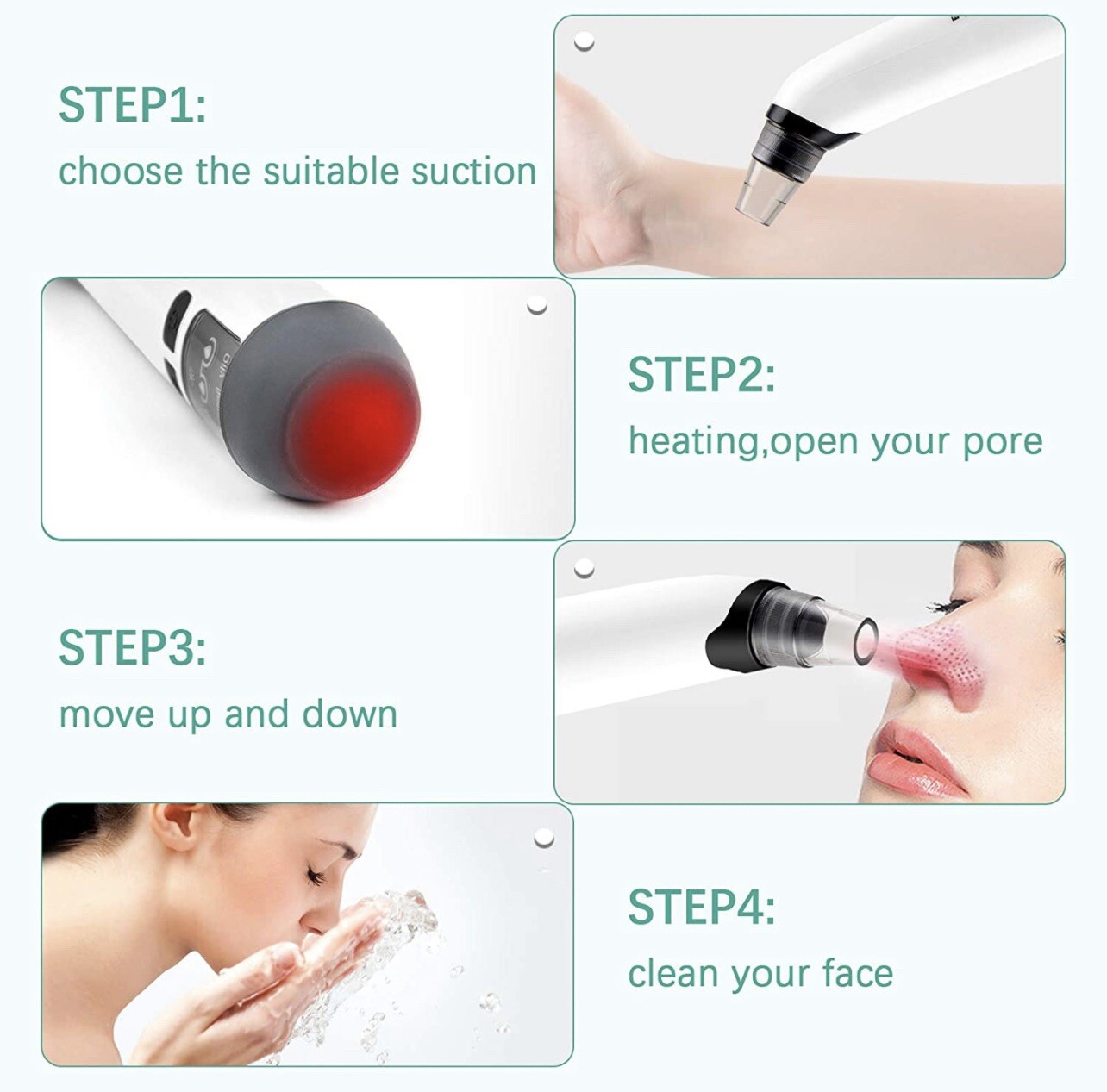 Electric Blackhead Pore Vacuum Cleaner Remover