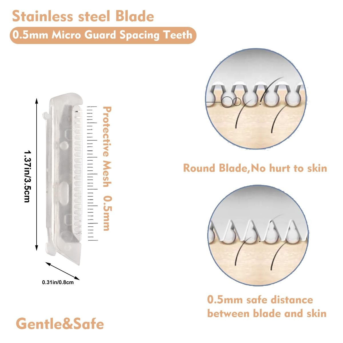 6 Pack Heads for Finishing Touch Flawless Dermaplane Glo Facial Exfoliation T…