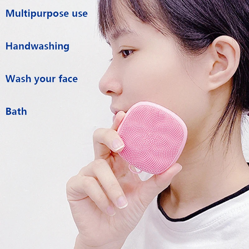 Silicone Face Cleansing Brush Washing Pad Exfoliating Blackhead Remover Facial D