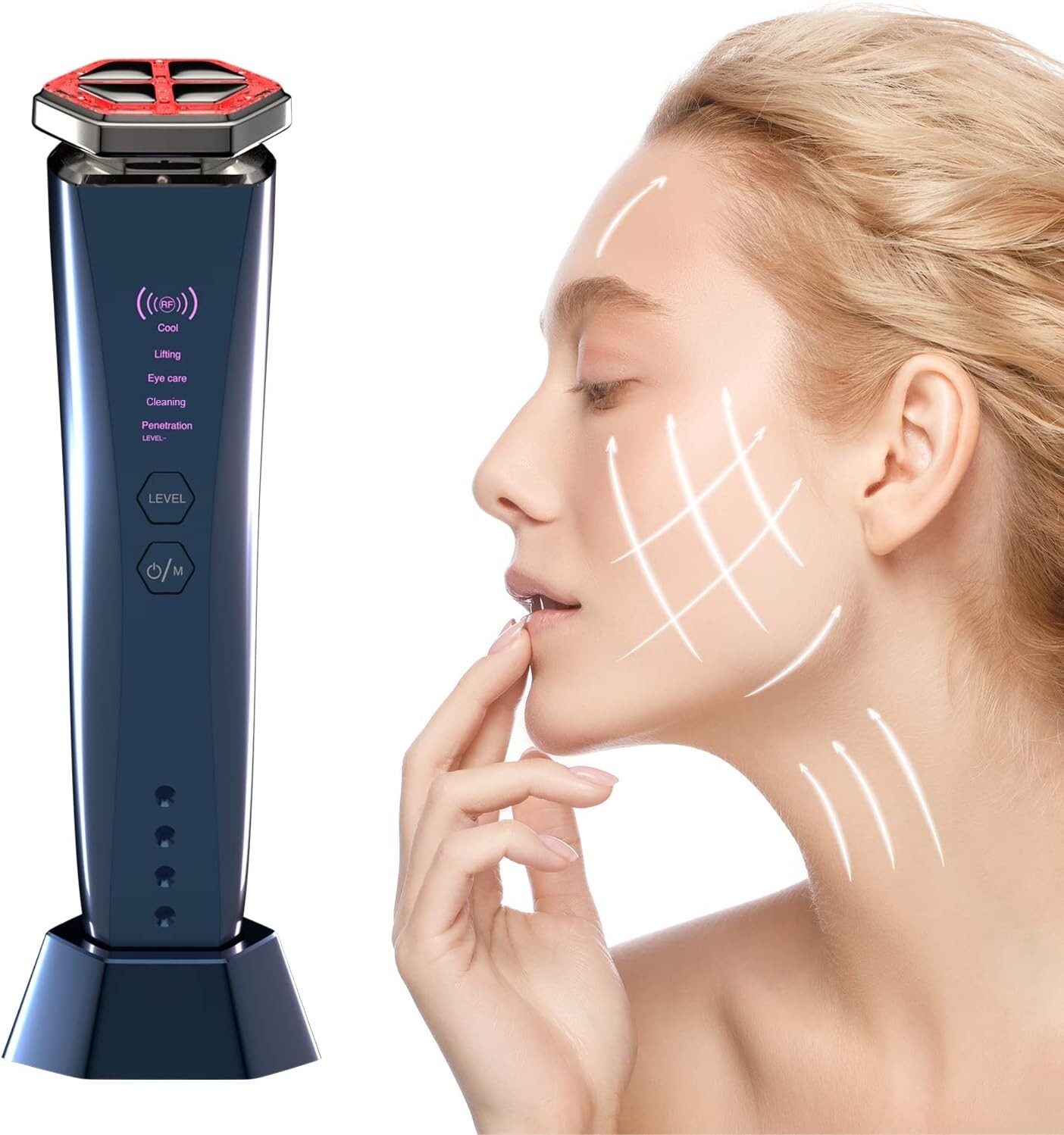 SALON PROFESSIONAL 5-in-1 High Frequency 1MHZ SKIN Face Body Massager Ice Cool