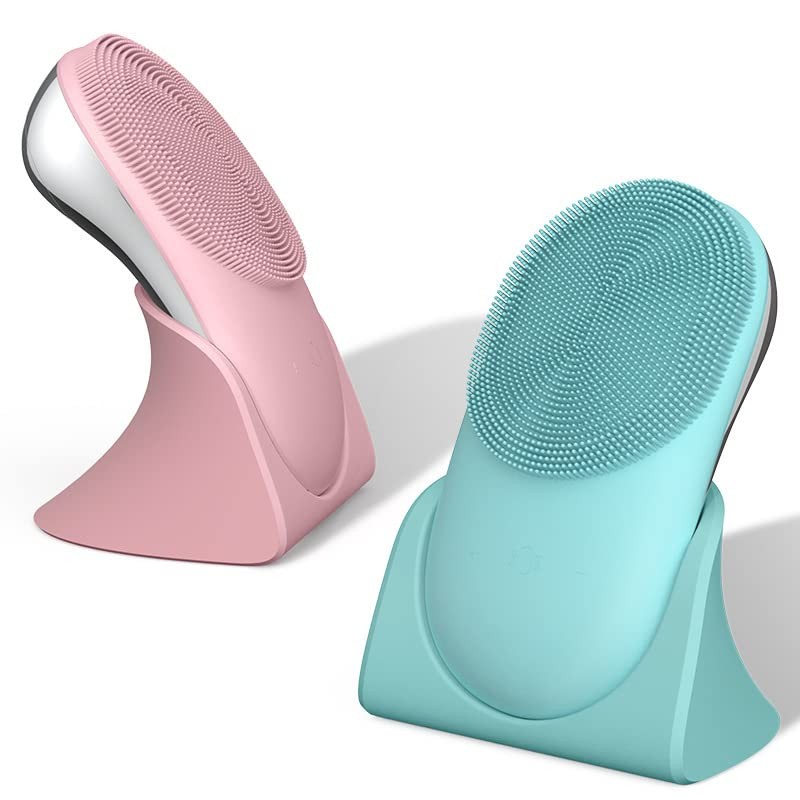 Facial Cleansing Brush, Sonic 10.5*6.5*3.5CM/4.13*2.5*1.4 Inch, Green