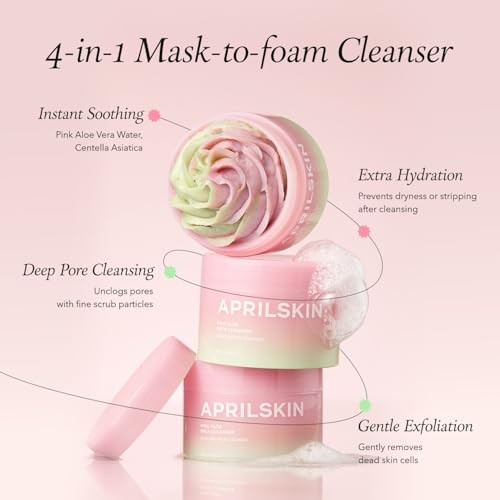 APRILSKIN Pink Aloe Cleanser with Pore Brush: Facial Polish