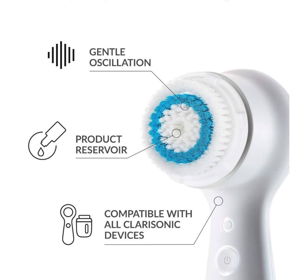 NEW IN BOX – Clarisonic Replacement Brush Heads – QTY of 5 Heads Total-No Device