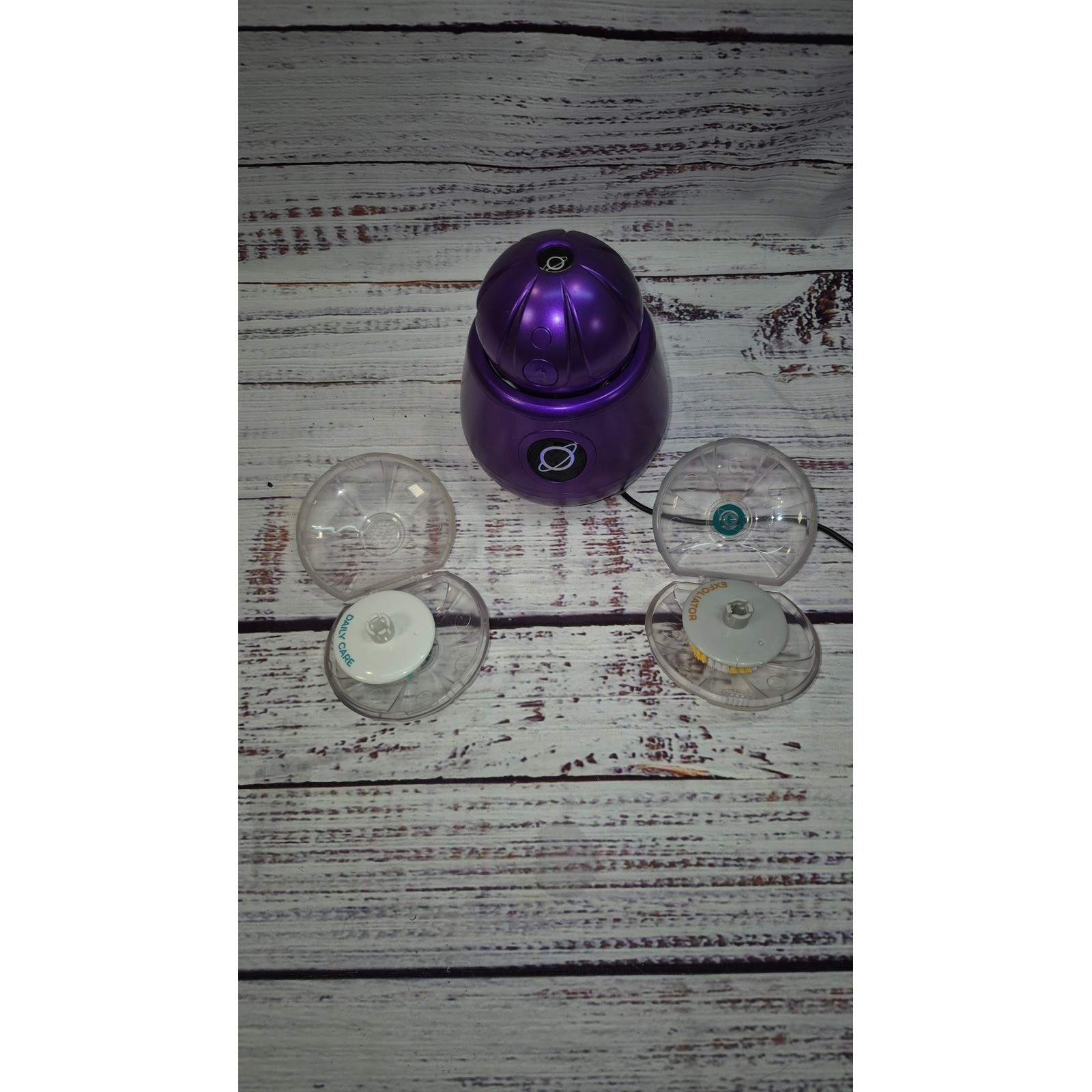 TAO Clean Purple Orbital Facial Brush Kit w/ 2 Brushes Self-Sanitizing TESTED