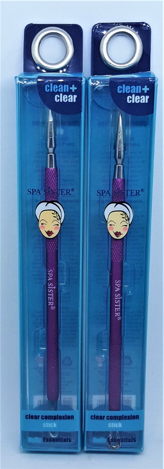 Lot of 2 Spa Sister Clear Complexion Sticks Lancet Pore Extractor Pimple Acne