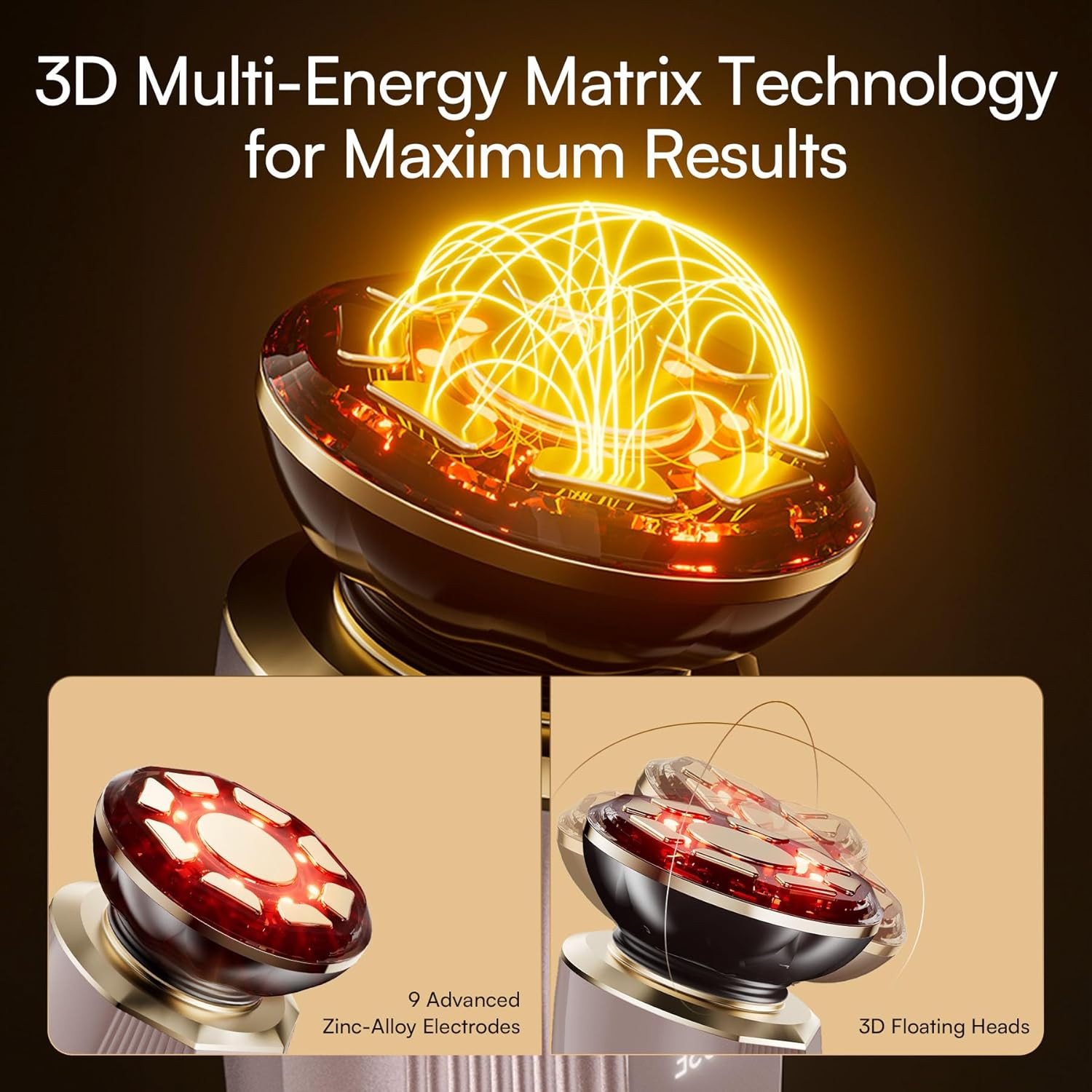 Flare 3-In-1 Microcurrent Facial Device Red Light Therapy for Face and Neck Mass