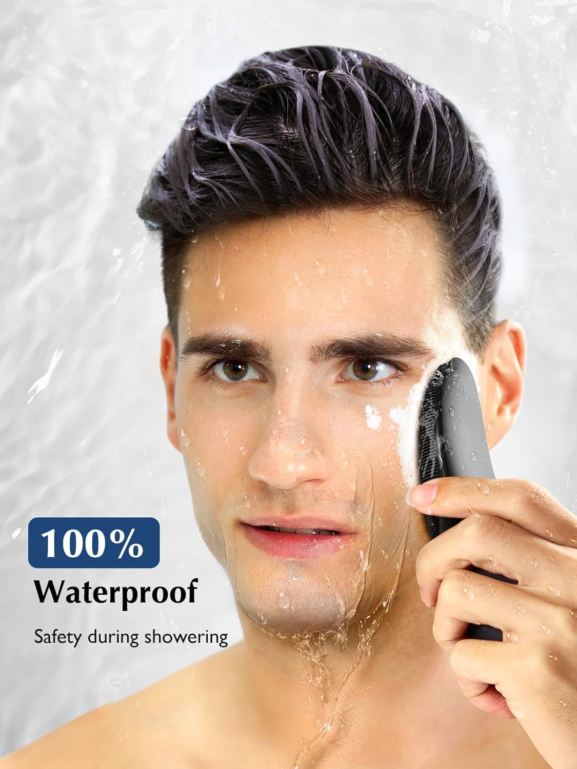 JMY05 Silicone Face Scrubber Facial Cleansing Brush: Portable Waterproof Recharg