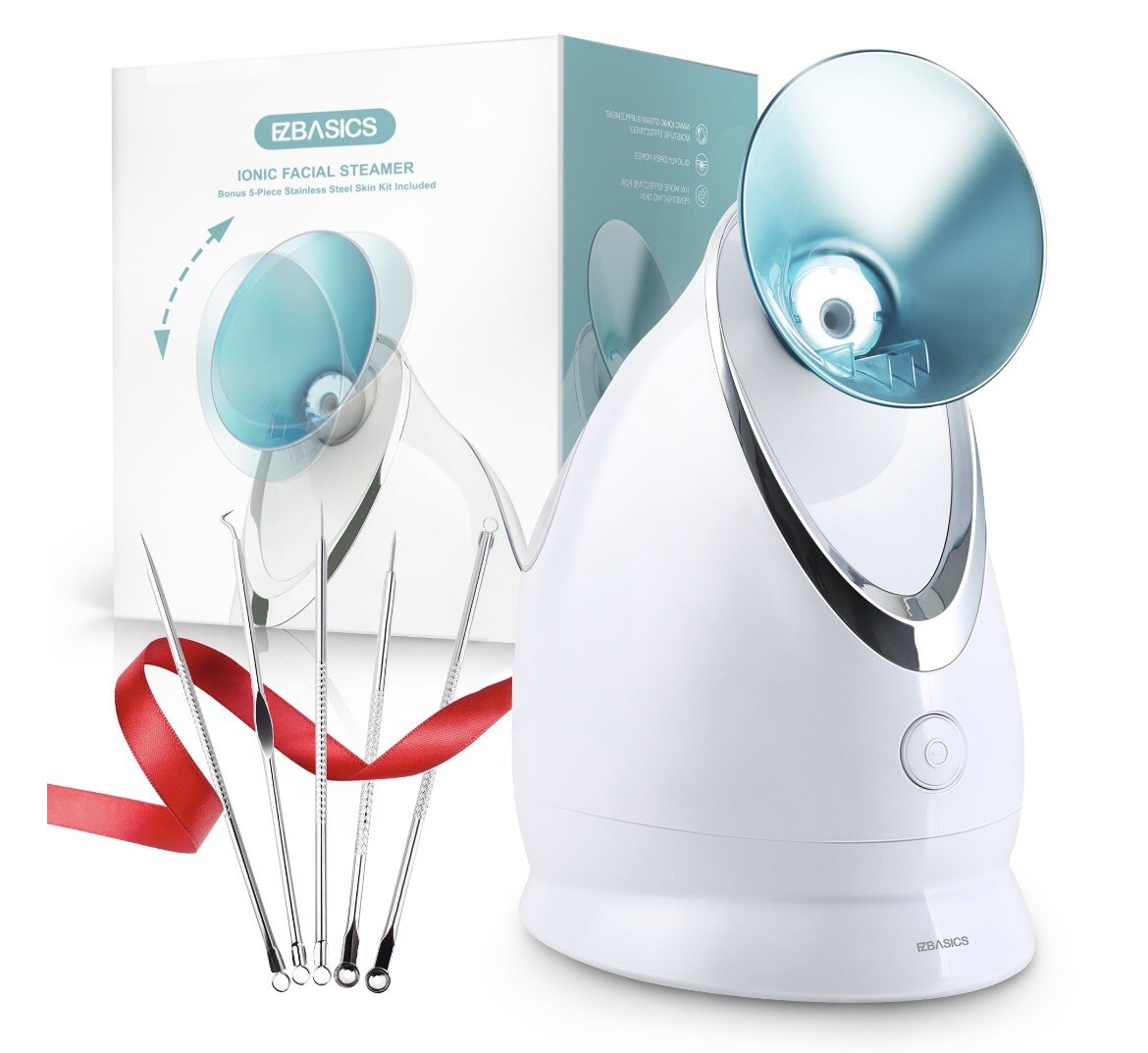 Facial Steamer – Nano Ionic Face Steamer for Home Facial Warm Mist Humidifier