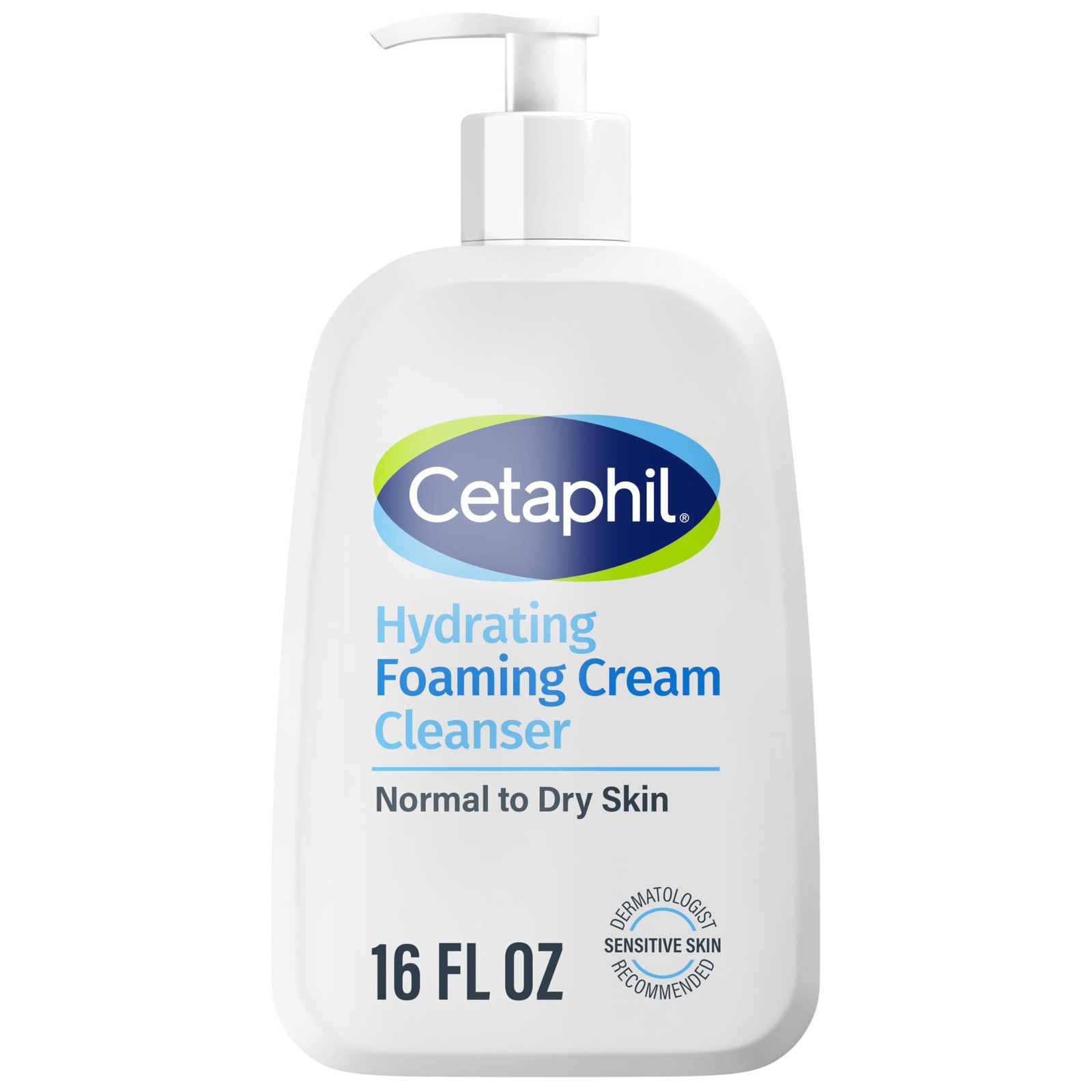 Cetaphil Cream to Foam Face Wash, Hydrating 16 Fl Oz (Pack of 1), white