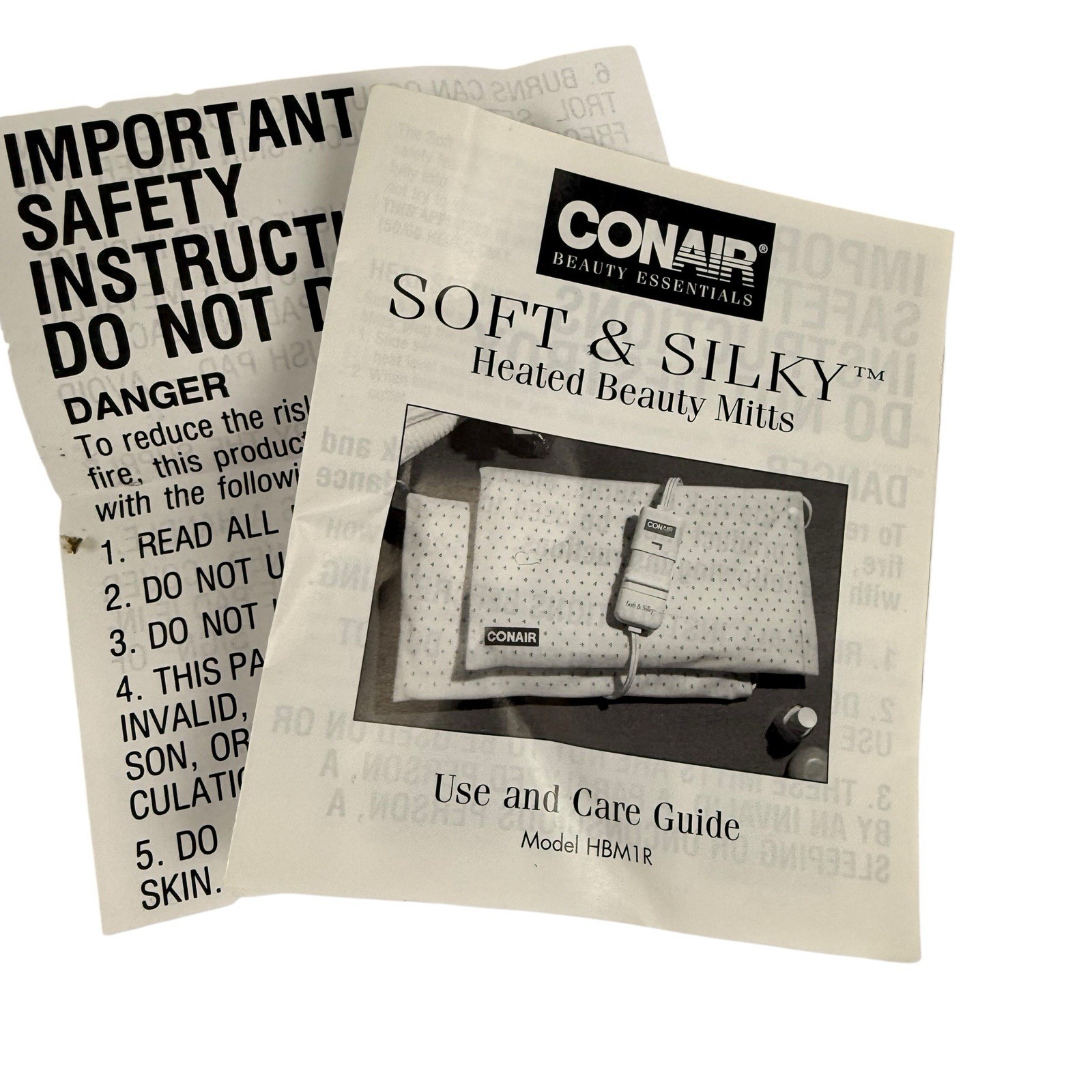 Conair Soft & Silky Heated Beauty Mitts HBM1R Thermal Hand Spa Arthritis OpenBox