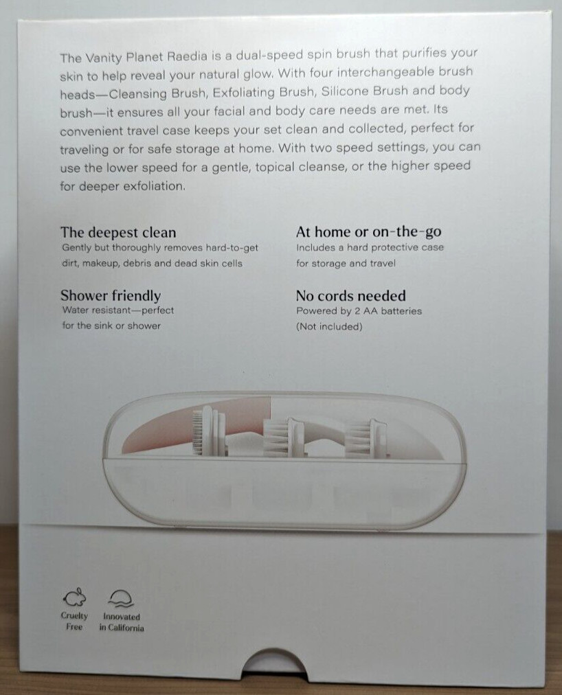 **NEW** Vanity Planet Raedia Face & Body Cleansing System Dusty Pink