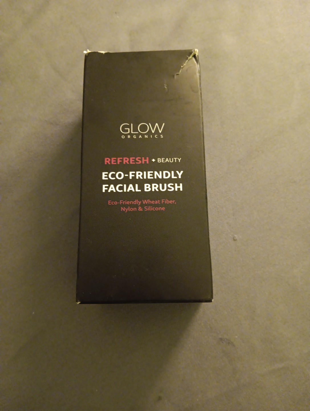 Glow Organics Eco Friendly Facial Brush w Wheat Fiber Nylon & Silicone (BN32)
