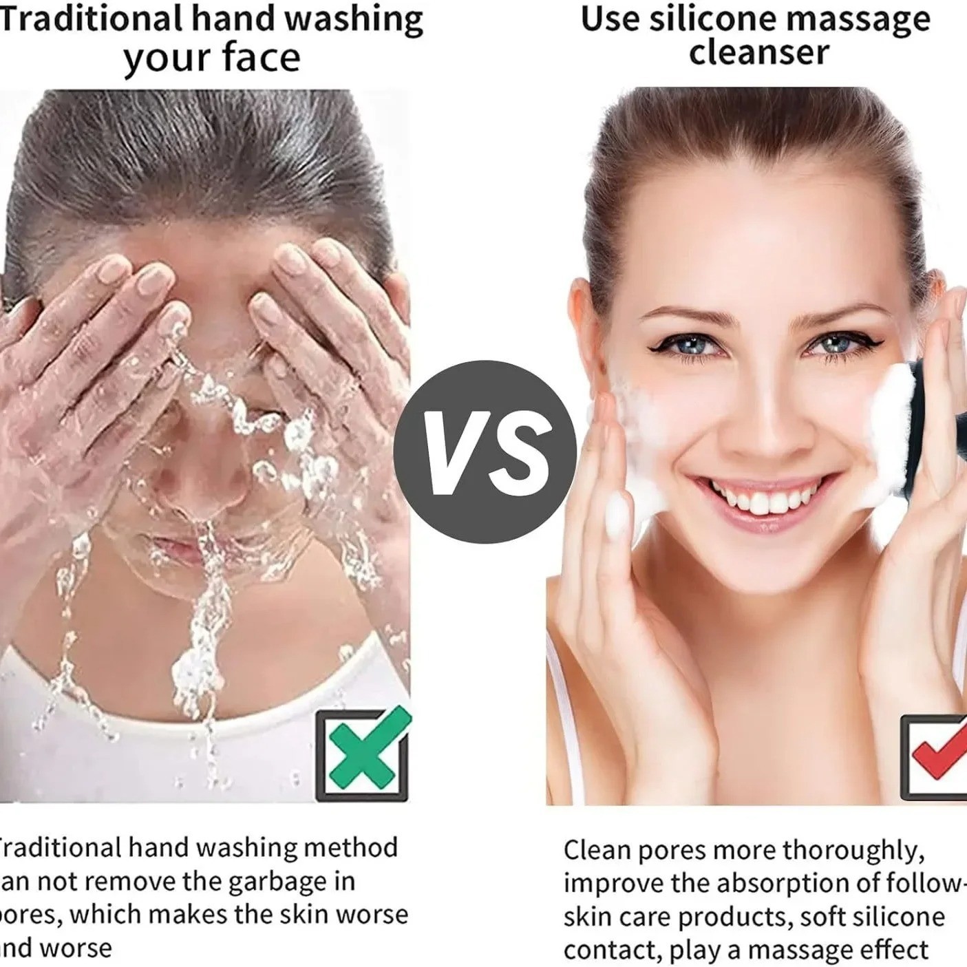 Silicone Face Scrubber for Men and Women Facial Cleansing Brush