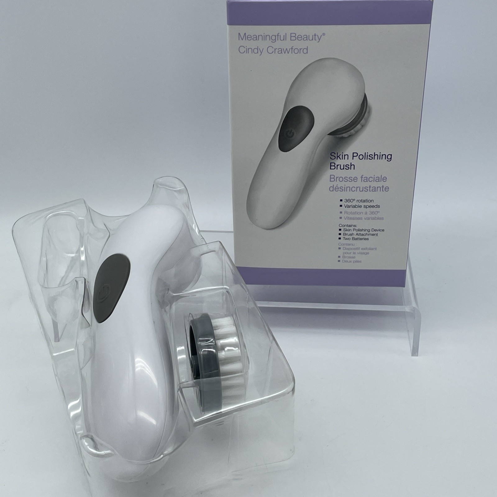Meaningful Beauty Cindy Crawford Skin Polishing Brush 360 Degree Rotation New