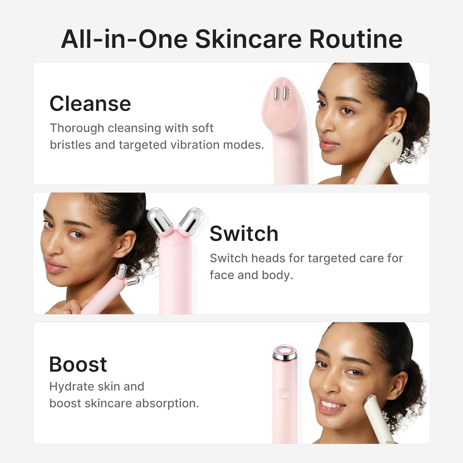 medicube Mini Booster Pro Plus Full Facial Device Set | 3-in-1 Korean Facial