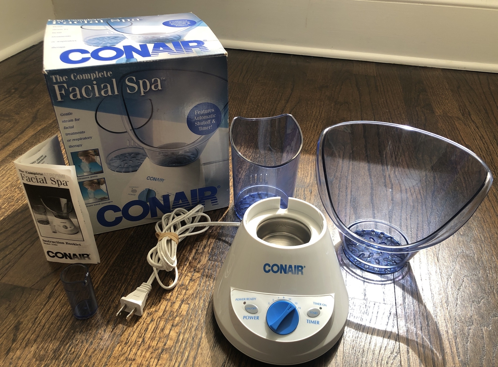 Conair Complete Facial Spa Blue White Steam Sinus Model 3702