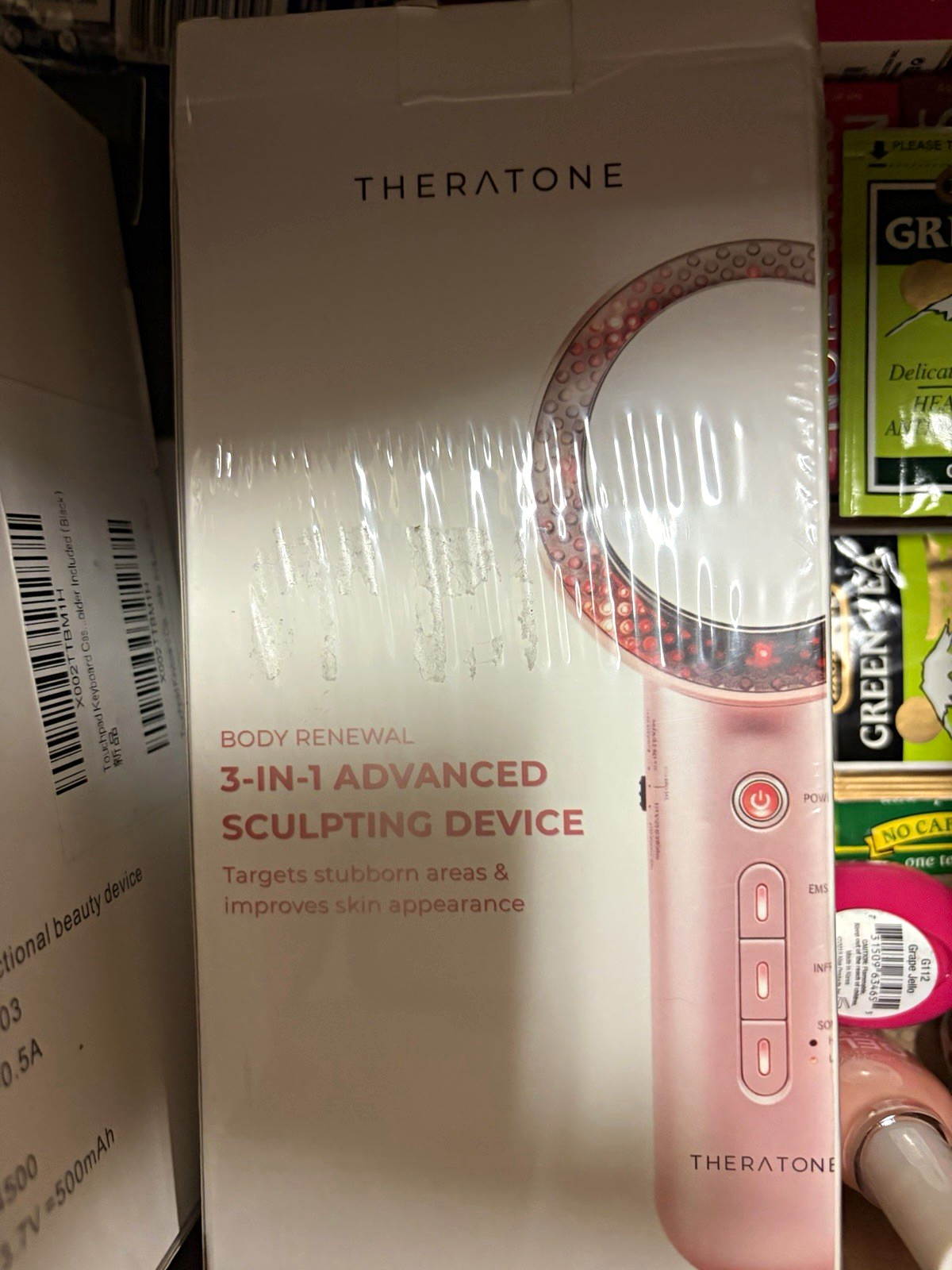 Theratone Body Renewal 3-in-1 Wireless Facial Massager, Pink